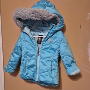 Gerry Weber Kids Blue Puffer Jacket with Gray Lining
